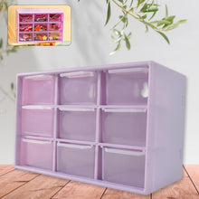 Plastic compact 9-compartment drawer organizer for jewellery and craft items India