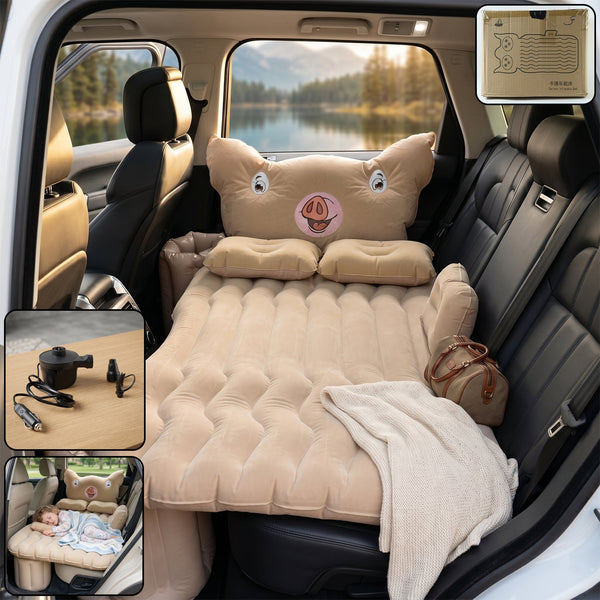 Pig design car air mattress bed set main view