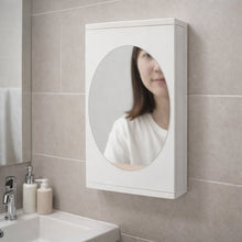 Wall mounted rotating bathroom mirror cabinet 22x42 cm