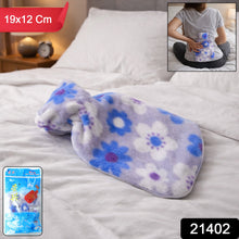 Soft fabric hot water bottle 19x12 cm