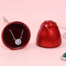 Metal couple jewellery box with red rose for wedding and proposal gift India