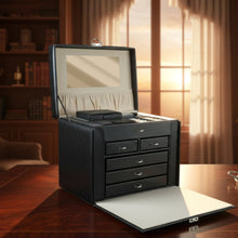 Luxury jewellery storage box with mirror side view India