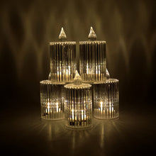 Premium Crystal Effect LED Flameless Candle Lights (5 Pc)