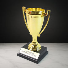 Golden Birthday Trophy – “You Are Great Happy Birthday” Plastic Award with Base
