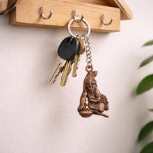 Premium Antique-Gold Metal Bal Krishna Makhan Chor Keychain (1 Pc)