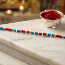 Handmade Blue and Red Thread Bracelet Rakhi (1 Pc)