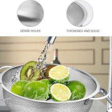 Stainless Steel Rice Vegetables Washing Bowl Strainer Collapsible Strainer.