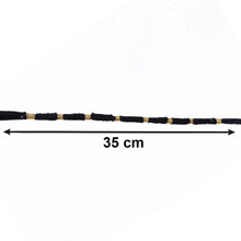 Handmade Black Thread Bracelet Rakhi with Gold Beads (1 Pc)