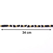 Handmade Black Bracelet Rakhi with White Beads (1 Pc)
