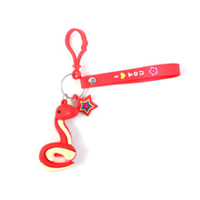 Colorful snake strap keychain