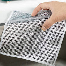 Double-Sided Microfiber Cloth & Stainless Steel Scrubber – (1 Pc, 20x20 cm)
