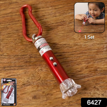 4 in1 Laser Light, LED Flashlight + Torch Keychain + Laser Pointer