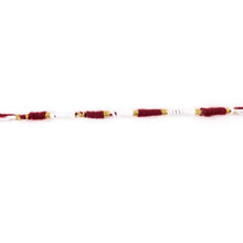 Red White Mauli Rakhi with Gold Wire