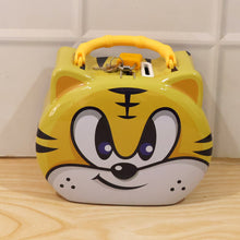 Cute Cartoon Design Metal Piggy Bank with Lock and Key (1 Pc Mix Design)