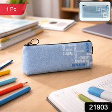 Stylish Fabric Zipper Pencil Pouch (1 Pc)