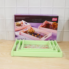 Supermom Floral Printed Multipurpose Serving Tray Set (3 Pc Set)