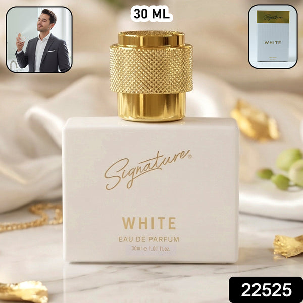 Signature white perfume bottle packaging design