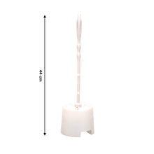 Toilet brush in potted holder, top view