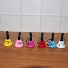 metal bell charm keyring