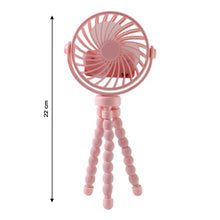Portable Rechargeable LED Light Fan with Flexible Tripod Stand (1 Pc)