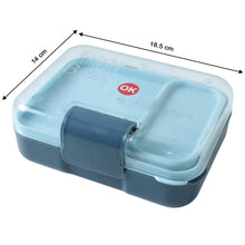 3 Compartment Snacky Lunch Box Set With 2 In 1 Spoon (1 Set)