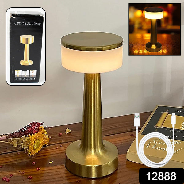 Touch LED Lamp – USB, 3 Colors, 3 Brightness Levels (1 Pc, Metal)