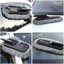  Car Duster, Long Retractable Soft Non-Slip Handle - key feature close-up