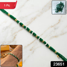 Handmade Green Cotton Rakhi