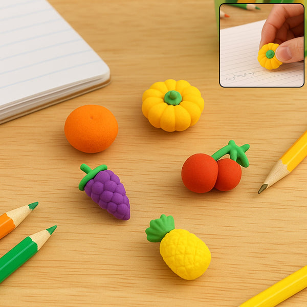 3D Mix Design Fancy & Stylish Colorful Erasers (1 Set)