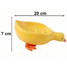 Cute Duck Shape Plastic Soap Holder Box for Bathroom, Kids Soap Dish Tray (1 Pc)