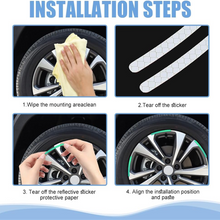 Car Wheel Hub Reflective Car Stickers, Night Warning (20 Pcs Set/ Multicolored)