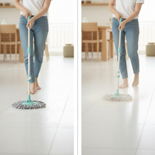 Spin Mop with Bigger Wheels and Plastic Auto Fold Handle for 360 Degree Cleaning