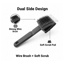Black 2 Side Use Brush Scarp Cleaning Brush &  Wire Brush for Garage Use