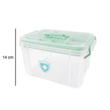 Plastic Medicine Storage Box With Lid for First Aid, Tablet & Healthcare Organizer (1 Pc)