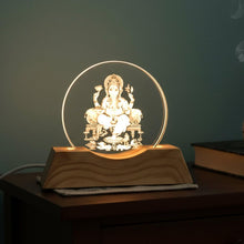 3D Lord Ganesha Acrylic LED Night Lamp (1 Pc)