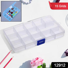 Clear plastic jewellery box 15 compartments for earrings rings and beads India
