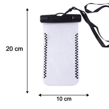 Waterproof Mobile Pouch Cover Black - Size Diagram