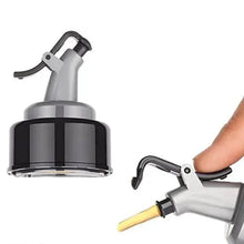 Clear oil dispenser with lid, drip-free, 1 liter