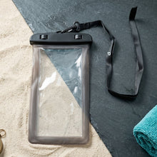 Black waterproof pouch closeup detail