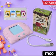 Preschool Learning Toys Flash Cards for Small Kids Educational Toys English Words Learning Machine for Kids with 224 Words, Birthday Gift for Kids Intelligent Electric Kids Language Card (1 Set)