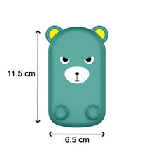 Side view of the cartoon mobile stand, showing its adjustability and foldability