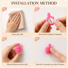 Thumb wire holder installation steps 4 step peel and stick