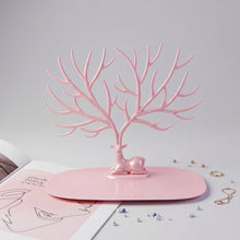 Big pink deer antler jewellery organizer front view India