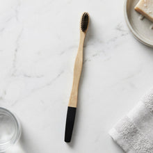 Natural Bamboo Toothbrush with Soft Charcoal Bristles (1 Pc)