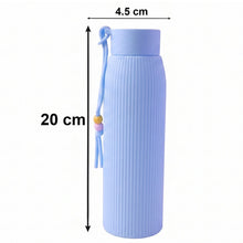 kids reusable glass bottle blue