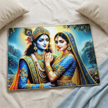 Elegant Radha Krishna Artistic Wall Frame (1 Pc, 60x45 Cm)