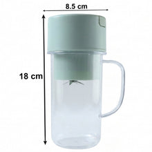 Portable Electric Juicer Mixer Grinder with Handle (1 Pc, 340 ML)