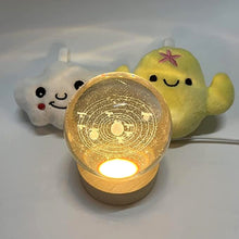 3D Astronomy Night Lamp Crystal Ball lamps With Base (1 Pc)