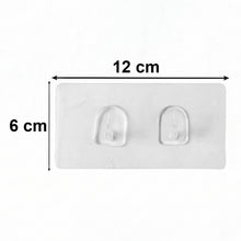 Transparent Double Hook Self Adhesive Wall Sticker (1 Pc)