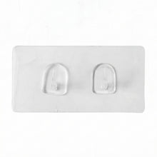 Transparent 2 Hook Adhesive Wall Mount